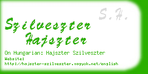 szilveszter hajszter business card